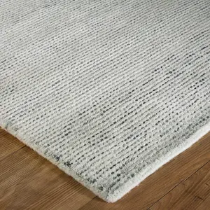 Handmade Luxurious Easy to Clean Modern Grey Wool Dotted Rug for Living Room & Bedroom-120cm X 170cm