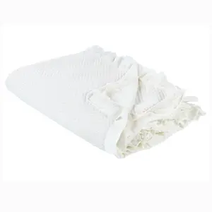 Bedspread HATTON Cotton 220 x 240 cm Off-White