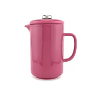 Upper Street 6 Cup Pink Ceramic French Press Cafetière