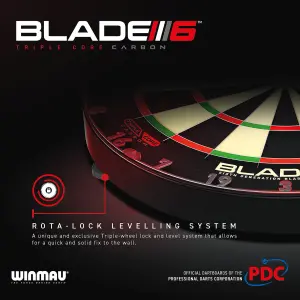 Winmau Blade 6 Triple Core Professional PDC Dartboard with Official tournament specifications