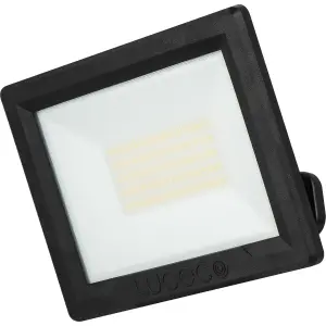 Luceco Adjustable Black Integrated LED Outdoor Flood light