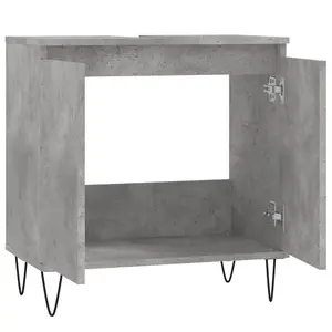 Berkfield Bathroom Cabinet Concrete Grey 58x33x60 cm Engineered Wood