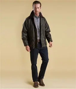 Men's Barbour Classic Bedale Waxed Jacket - Olive - UK: 50