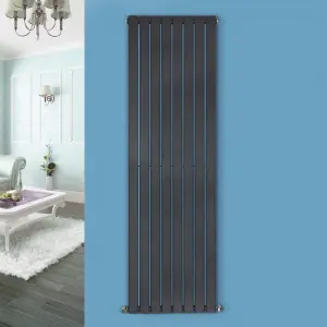 Nes Home 1800 X 546 mm Double Flat Panel Matte Black Radiator