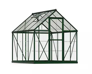 Greenhouse Hybrid 6 x 8 - Polycarbonate - L247 x W185 x H208 cm - Green