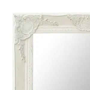 Berkfield Wall Mirror Baroque Style 50x60 cm White