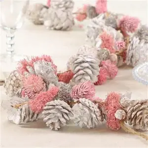 Christmas Dining Table Centrepiece Pink Xmas Decoration Table Garland Decorative Christmas Garland 1.2m