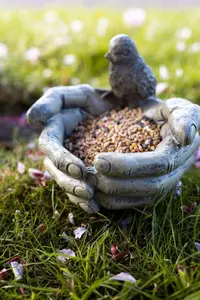 Open Hands with Robin Bird Feeder