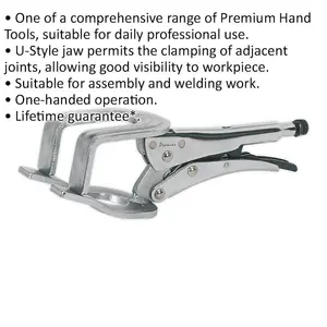 Premium 200mm Locking U-Clamp Pliers with 60mm Jaw Capacity for Effortless One-Handed Operation