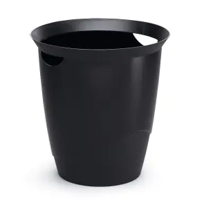 Durable TREND Plastic Waste Recycling Bin - 16 Litre - Black