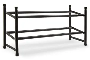 Interiors By Premier Minimal Two Tier Shoe Rack, Functional Shoe Drawer Organizer For Bedroom, Robust Shoe Rack For Livingroom