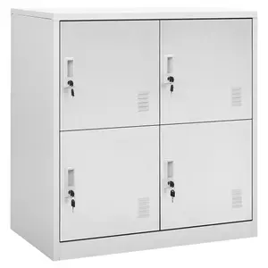 Berkfield Locker Cabinets 5 pcs Light Grey 90x45x92.5 cm Steel