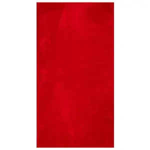 Rug HUARTE Short Pile Soft and Washable Red 80x150 cm