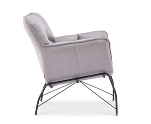 Faux Leather Grey Eliana Accent Chair