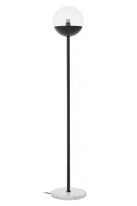 Interiors by Premier Versatile Black Finish Metal Floor Lamp, Sturdy And Stable Bedroom Lamp, Minimalist Tall Livingroom Lamp