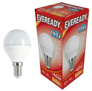 Eveready 4.9w LED SES Opal Golf Ball 3000k - Warm White