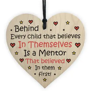 MENTOR Gift Heart Hanging SignThank You Friend Teacher Gift Friendship Gift