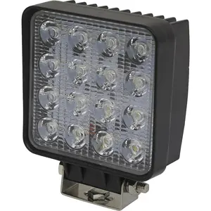 Waterproof Work Light & Mounting Bracket -48W SMD LED - 108mm Square Flash Torch