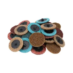 120 x Mixed Grit Type R Roloc Conditioning Quick Change Sanding Discs & Arbor