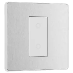 BG Evolve Brushed Steel 200W Single Touch Dimmer Switch 2-Way Secondary