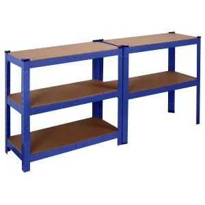 House of Home 5 Shelf Steel & MDF Blue Heavy Duty Garage Shelving Unit (H) 1500mm x (W) 700mm