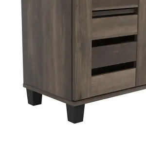 Lismore 16 Pair Shoe Storage Cabinet/Lismore shoe cabinet for 16 pairs of shoes Dark Dusty Oak