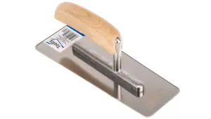 Toolty Venetian Trowel with Wooden Handle 240 mm Stainless Stell for Plastering Rendering Finishing DIY