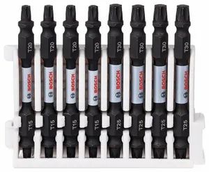 Bosch Professional Double Ended Bit Pack - 65mm, 4xT15-T20, 4xT25-T30 - Pick & Clic Impact