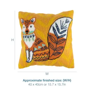 TAP CUSH FOX - Half Cross Stitch / Tapestry Kit: Cushion: Fox - Trimits