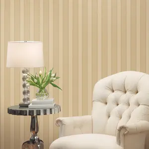 Galerie Ornamenta 2 Gold Classic Stripe Embossed Wallpaper