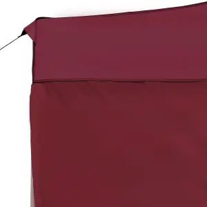 Berkfield Professional Folding Party Tent with Walls Aluminium 4.5x3 m Wine Red