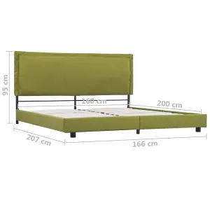 Berkfield Bed Frame Green Fabric 150x200 cm 5FT King Size