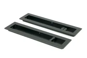 From The Anvil Matt Black 250mm Plain Rectangular Pull - Privacy Set