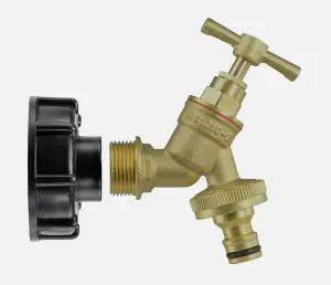 IBC TANK Fitting Adapter Selection CAP TAIL VALVE Connector Outlet IBC Brass bib QUICK (s60x6)