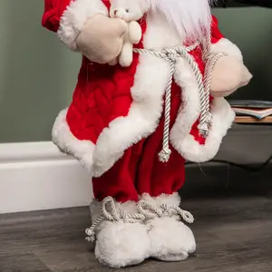 45cm Red Standing Large Papa Noel Santa Claus Indoor Decoration