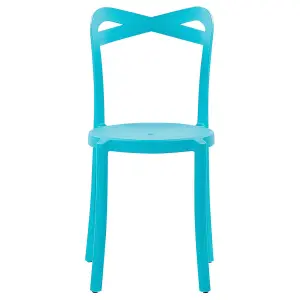 Set of 4 Garden Chairs CAMOGLI Turquoise