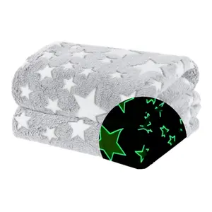 STARRY NIGHT GLOW IN THE DARK BLANKET - GREY