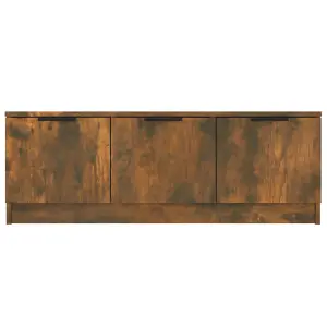 vidaXL TV Cabinet Smoked Oak 102x35x36.5 cm Engineered Wood