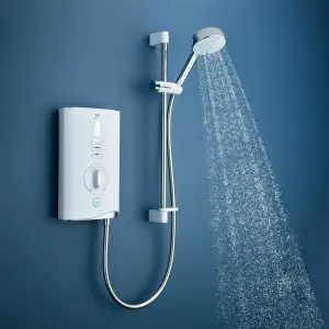 Mira Sport max single outlet Gloss White Electric Shower, 9kW