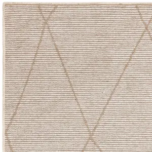 Cream Geometric Modern Rug Easy to clean Living Room and Bedroom-160cm X 230cm