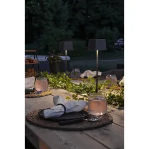 Indoor Outdoor Rechargeable Cordless Table Lamp Black