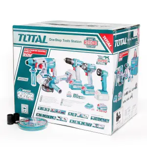 Total Li-Ion 20V Industrial Combo Kit (with 2 x Batteries & Charger) - TCKLI2019