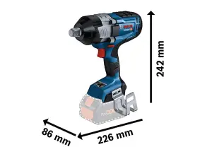 Bosch 06019M1000 GDS 18V-1600 HC BITURBO Impact Wrench 18V Bare BSH6019M1000