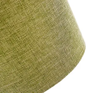 Contemporary and Sleek Olive Sage Plain Linen Fabric Drum Lamp Shade 60w Maximum