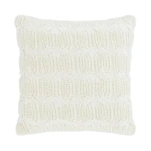 Catherine Lansfield Chunky Marl Knit Cosy 45x45 cm Cushion Cream