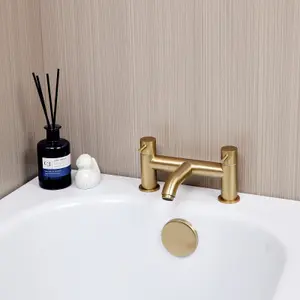 Flode Kumla Bath Filler - Brushed Brass