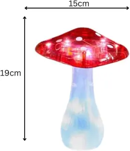 Set of 3 Mushroom Lights Garden Outdoor Décor Waterproof Ornaments for Garden