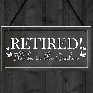 Red Ocean Garden Plaque Novelty Retirement Gift Hanging Door Shed Summer House Sign Gift For Him Her Friendship Gift