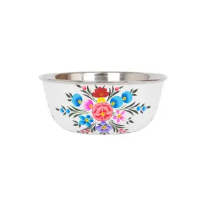 BillyCan Hand-Painted Picnic Snack Bowl - 14.5cm - Cotton Pansy