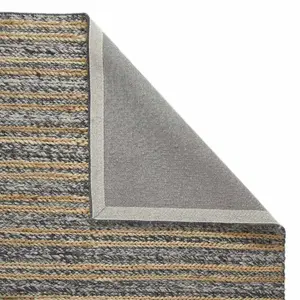 Melrose Handwoven Wool Blended Elegant Charcoal Large Area Rug 160/230cm